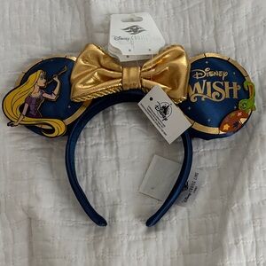 Disney Wish Rapunzel Ears with Gold Bow